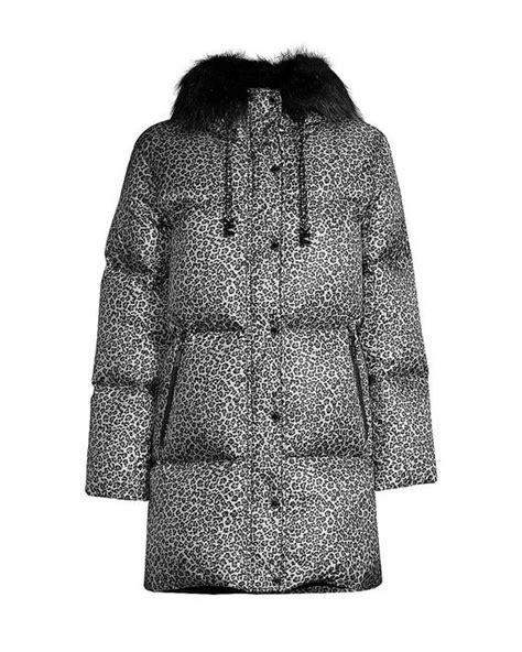 michael kors cheetah coat|saks Michael Kors puffer.